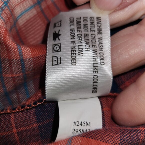 Orvis Womens Plaid Tech Flannel Tunic Shirt M Cotton Blend Long Sleeve 2512 - Picture 6 of 9